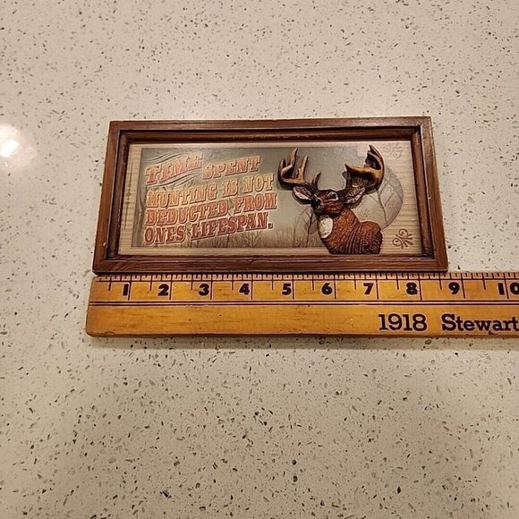3d Deer Wall Hanging Time Spent Hunting Is Not Deducted From Ones Life Span - Picture 4 of 7